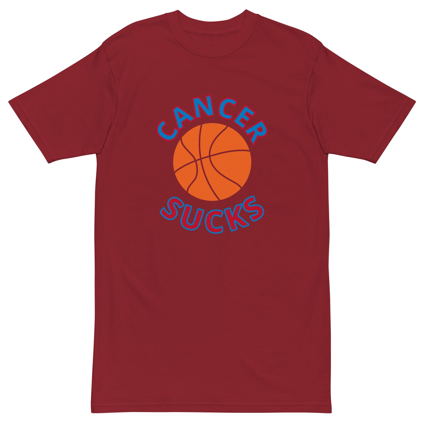 Cancer Sucks Basketball Men’s premium heavyweight tee