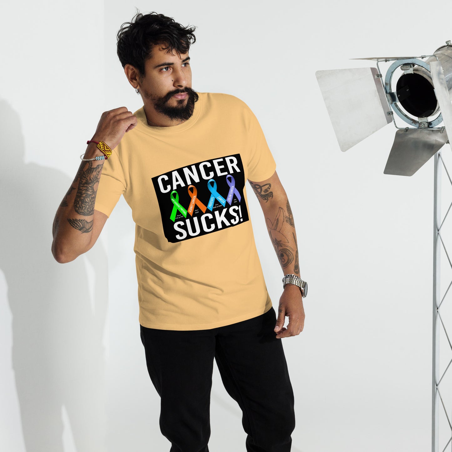 Coach Cole Cancer Sucks Men’s premium heavyweight tee