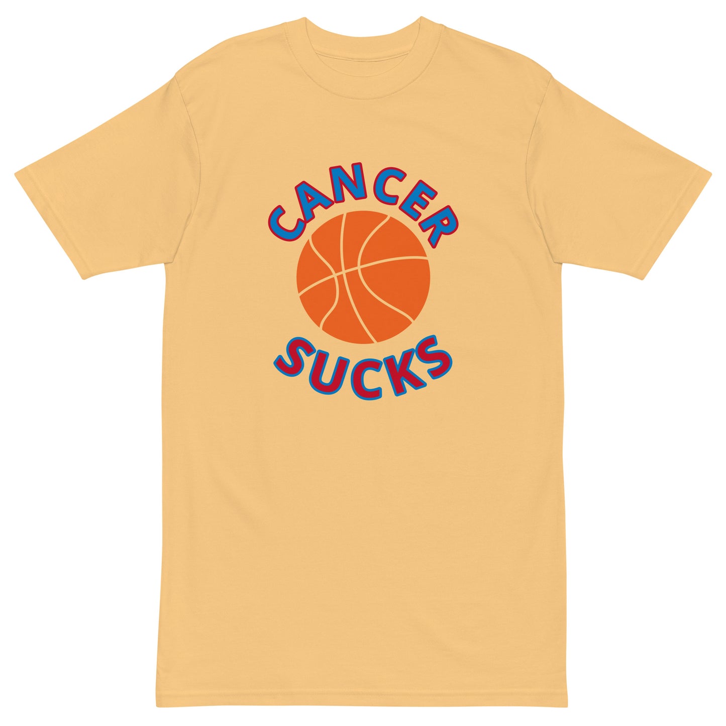 Cancer Sucks Basketball Men’s premium heavyweight tee