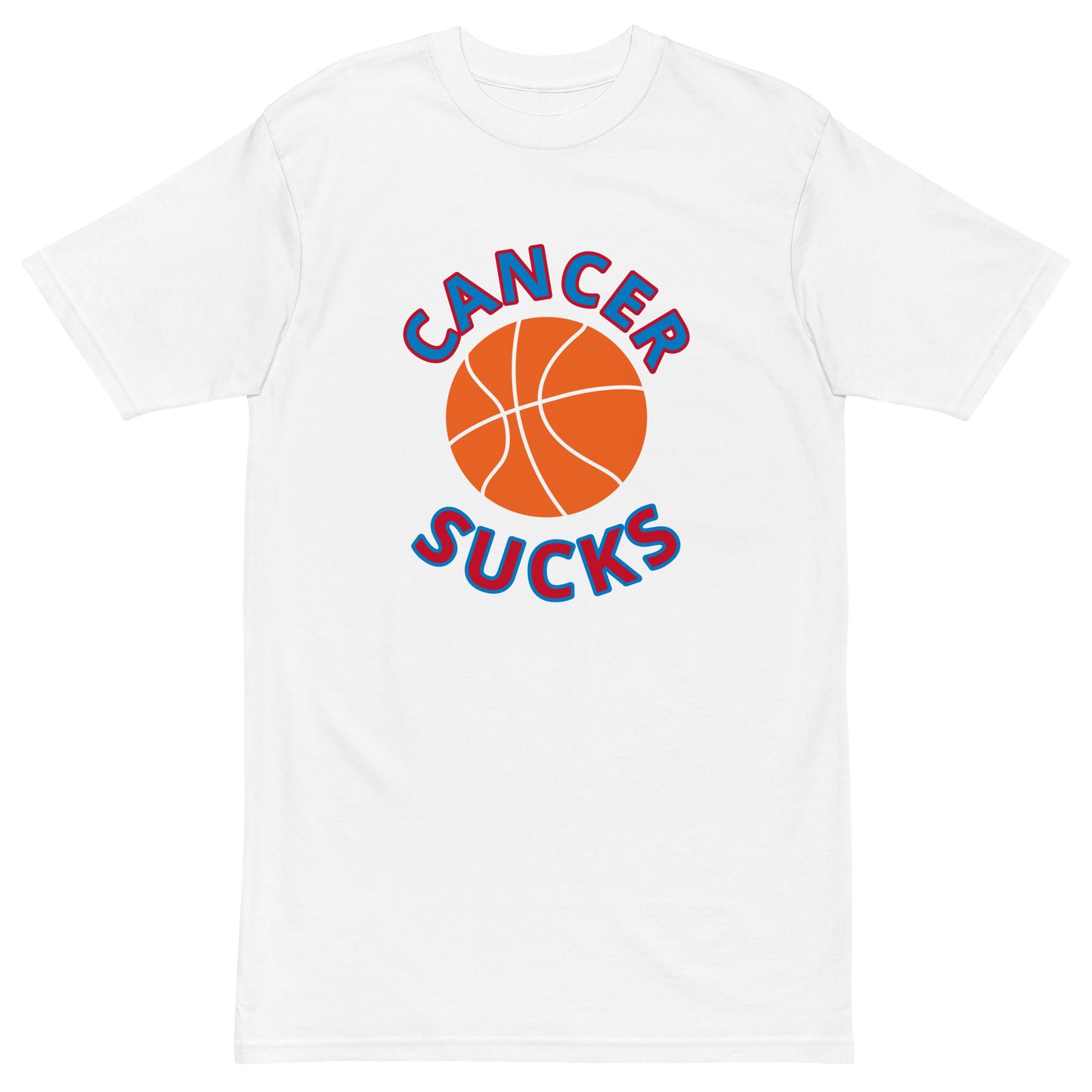 Cancer Sucks Basketball Men’s premium heavyweight tee