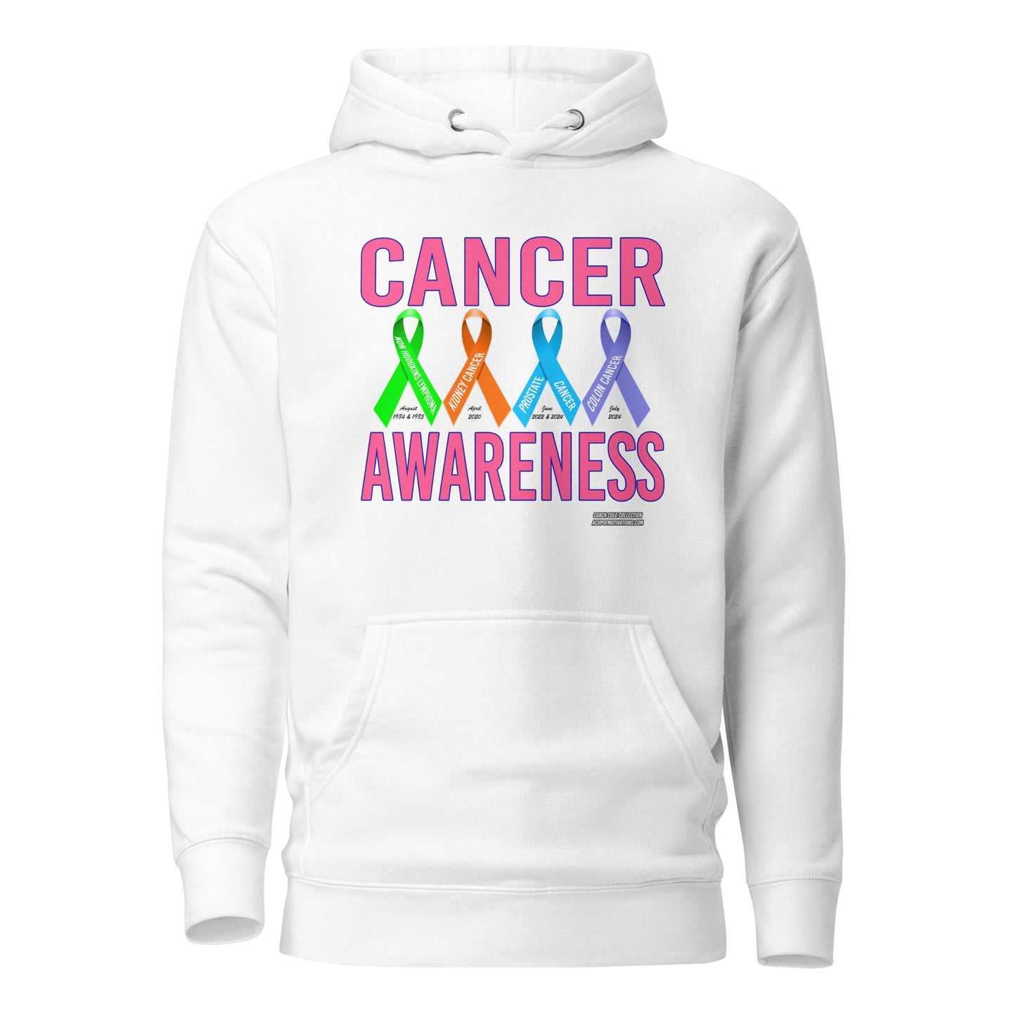 Coach Cole Cancer Awareness Unisex Hoodie Pink Letters Friends & Family Edition