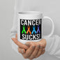 Coach Cole Cancer Sucks White glossy mug