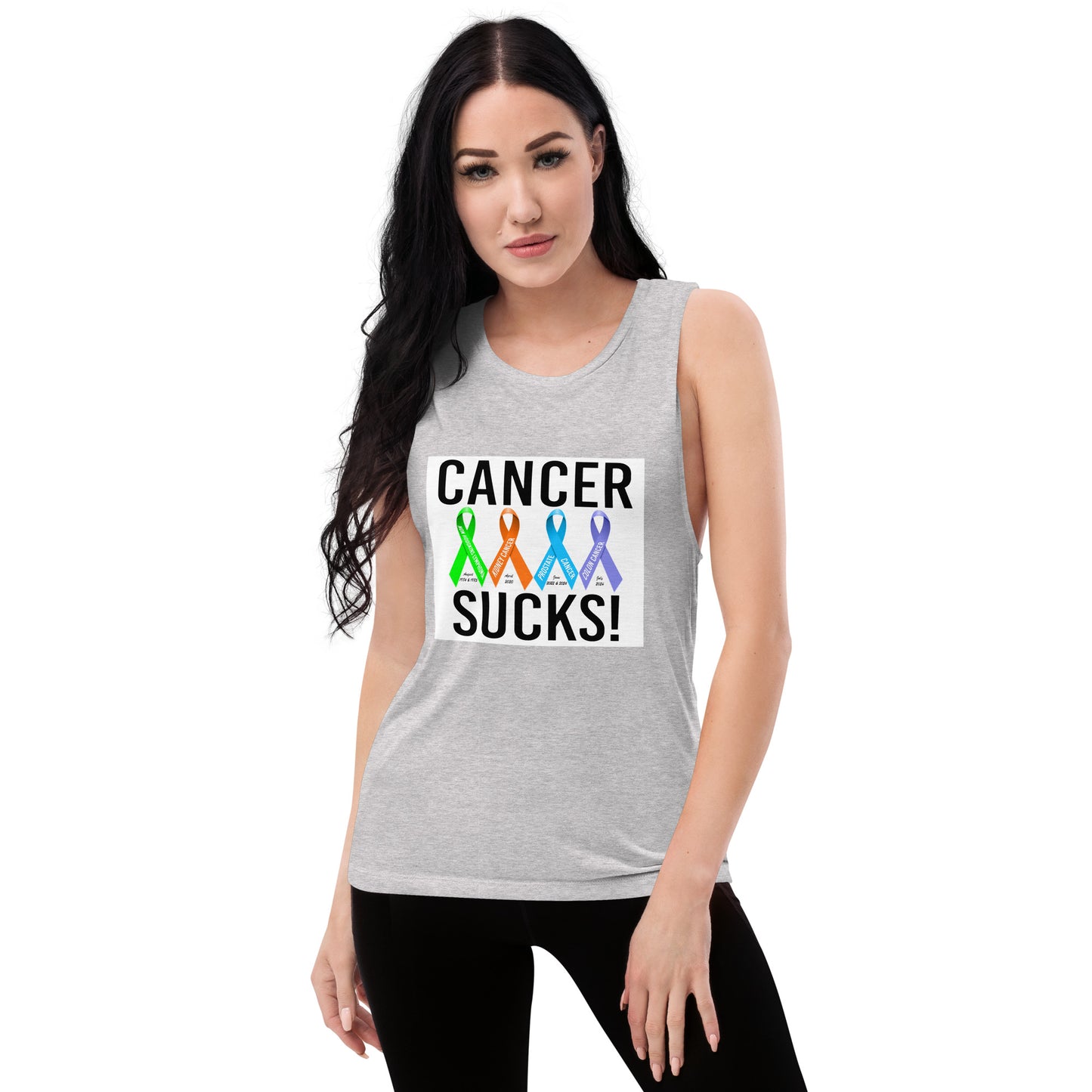 Coach Cole Cancer Sucks Ladies’ Muscle Tank