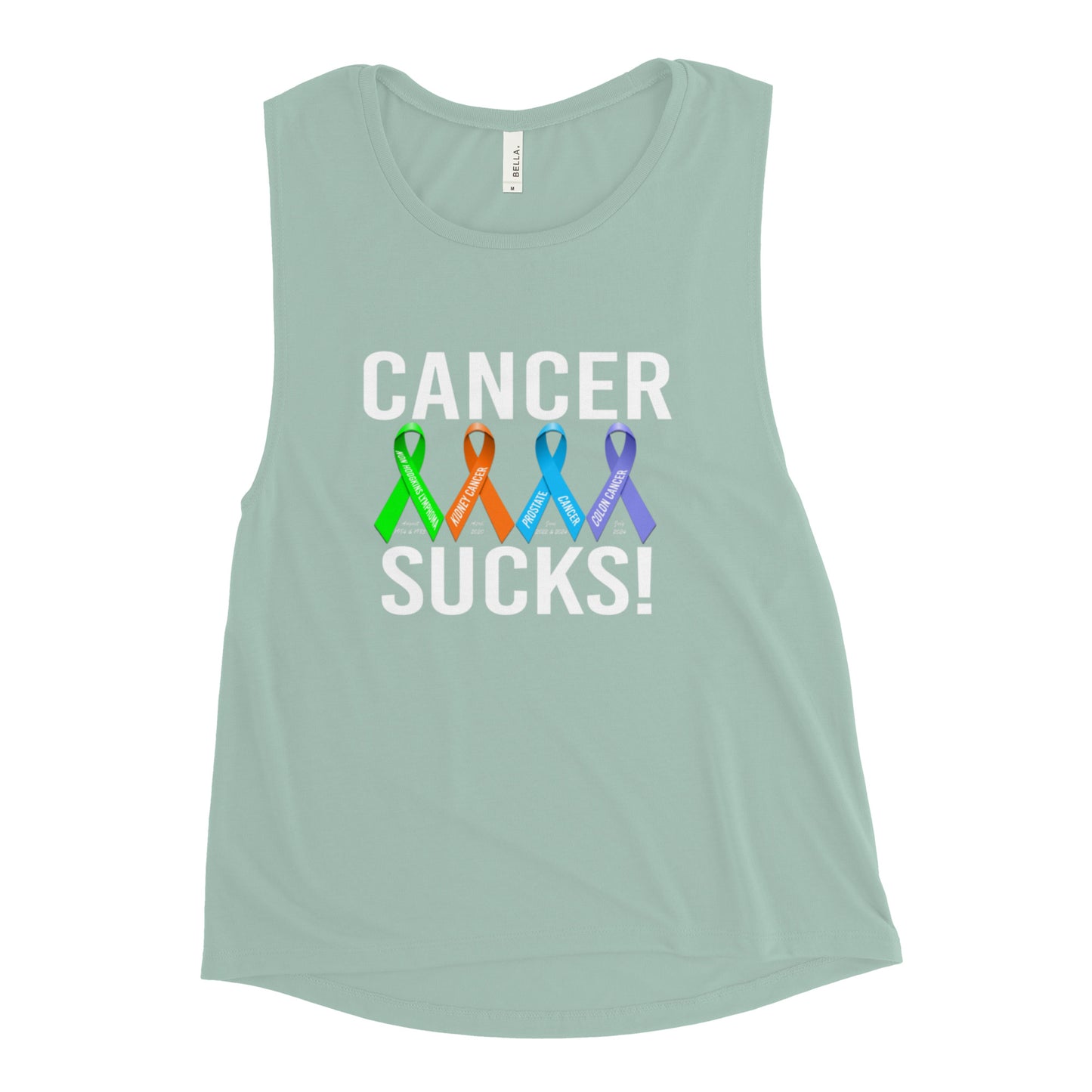 Coach Cole Cancer Sucks Ladies’ Muscle Tank