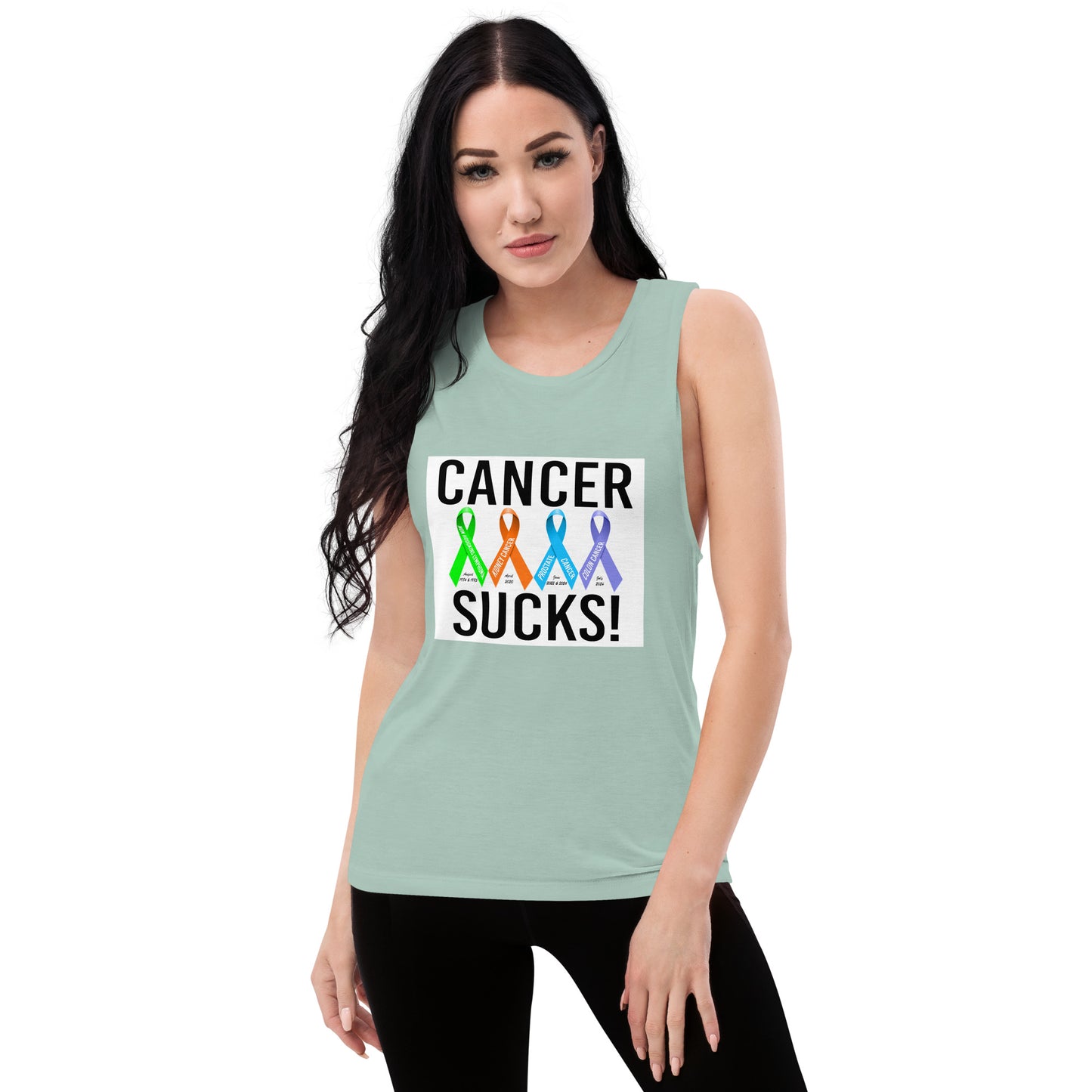 Coach Cole Cancer Sucks Ladies’ Muscle Tank